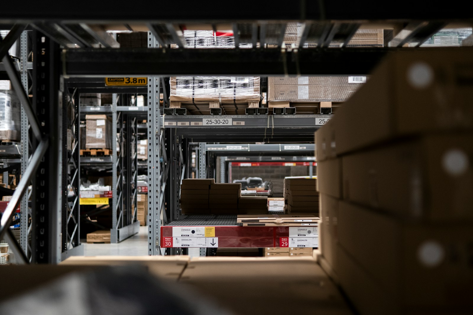a warehouse filled with lots of boxes and boxes